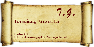 Tormássy Gizella névjegykártya