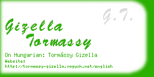 gizella tormassy business card